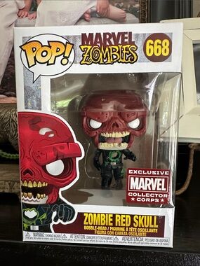 Funko Pop! Marvel Zombies Zombie Red Skull — Red, Black, Green